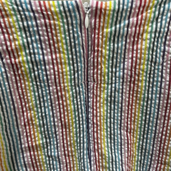 J. Crew rainbow seersucker peplum top - Picture 4 of 5